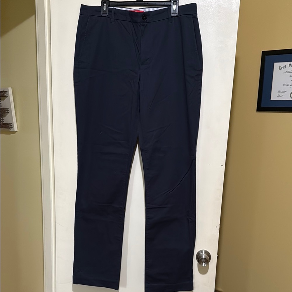 Classic Black Chinos Straight-Leg Pants